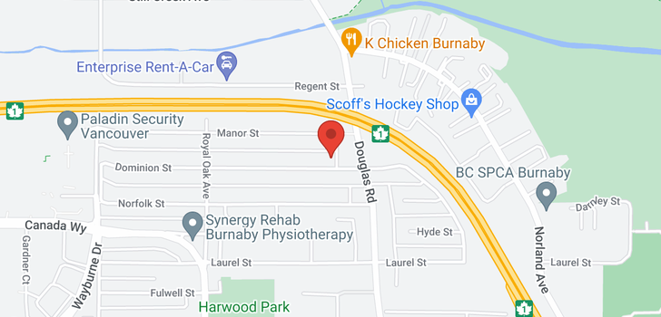 map of 5491 DOMINION STREET